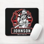 Personalisierte Feuerwehrfeuerfestungsflagge Mousepad (Mit Mouse)
