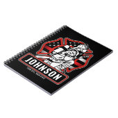 Personalisierte Feuerwehrfeuerfestungsflagge Notizblock (Linke Seite)