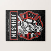 Personalisierte Feuerwehrfeuerfestungsflagge Puzzle (Horizontal)