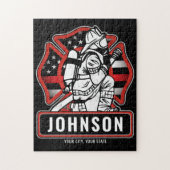 Personalisierte Feuerwehrfeuerfestungsflagge Puzzle (Vertikal)