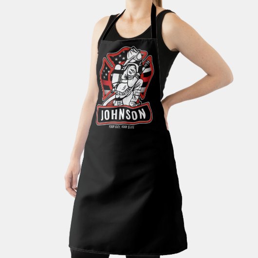 Personalisierte Feuerwehrfeuerfestungsflagge Schürze (InSitu)