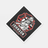 Personalisierte Feuerwehrfeuerfestungsflagge Serviette (Ecke)