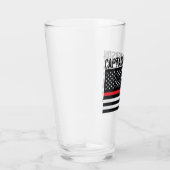 Personalisierte Feuerwehrleute Thin Red Line-Flagg Glas (Rechts)