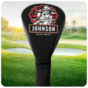 Personalisierte Feuerwehrmann-Feuerwehr-Abteilung Golf Headcover