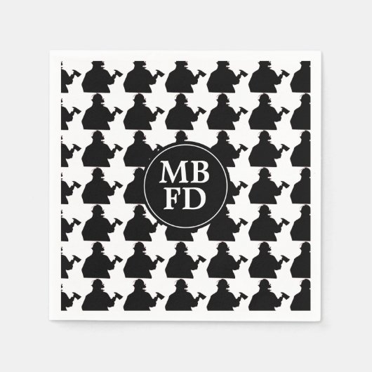Personalisierte Feuerwehrmänner Napkins Serviette (Vorderseite)