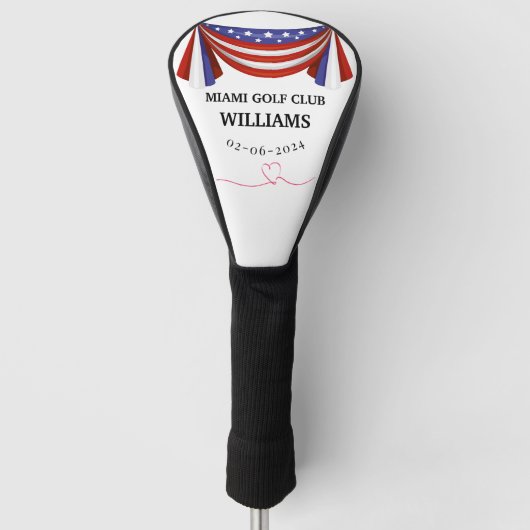 Personalisierte Feuerwehrmongram Go Golf Headcover (Vorderseite)