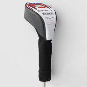 Personalisierte Feuerwehrmongram Go Golf Headcover (angewinkelt)