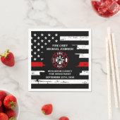 Personalisierte Feuerwehrruhestandsruhe in dünner  Serviette (Beispiel)