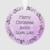 Personalisierte Fibromyalgie, Schleife und Schmett Ornament (Rückseite)