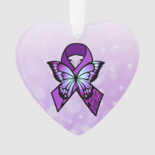 Personalisierte Fibromyalgie, Schleife und Schmett Ornament