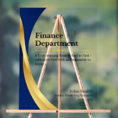 Personalisierte Finanzabteilung Acrylschild (Neutral)