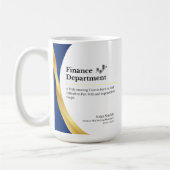 Personalisierte Finanzabteilung Kaffeetasse (Links)