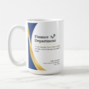 Personalisierte Finanzabteilung Kaffeetasse