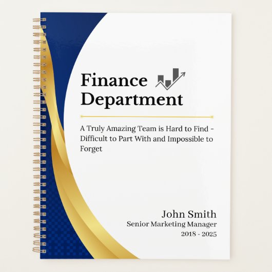Personalisierte Finanzabteilung Planer (Vorderseite)