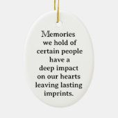 Personalisierte Fingerabdruck-Gedenkveranstaltung Keramik Ornament (Hinten)