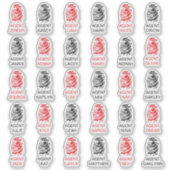 Personalisierte Fingerprint Spy Party Stickers Aufkleber (Vorderseite)