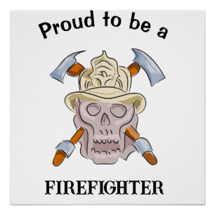 Personalisierte Firefighter-Grafik Poster
