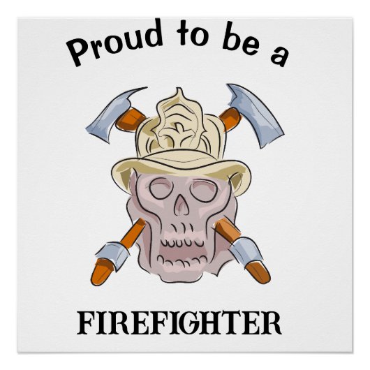 Personalisierte Firefighter-Grafik Poster (Vorderseite)