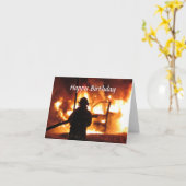 Personalisierte Firefighter-Handline-Karte Karte (Gelbe Blume)