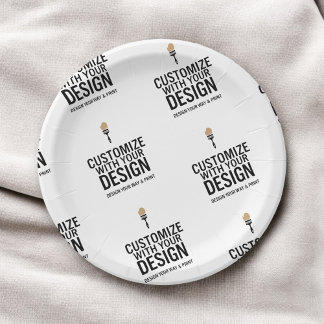 Personalisierte Firmen-Branding Custom Minimalisti Pappteller
