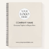 Personalisierte Firmenlogo-Vorlage Beige Notizblock (Vorderseite)