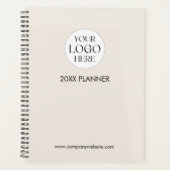 Personalisierte Firmenlogo-Vorlage Beige Planer (Vorderseite)