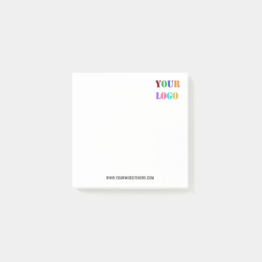 Personalisierte Firmenlogos und Hinweise zur Textb Post-it Klebezettel (Vorderseite)