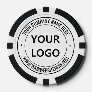 Personalisierte Firmenlogos und Text Poker Chips