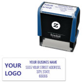 Personalisierte Firmenname Logo-Adresse Modern Permastempel (Beispiel)