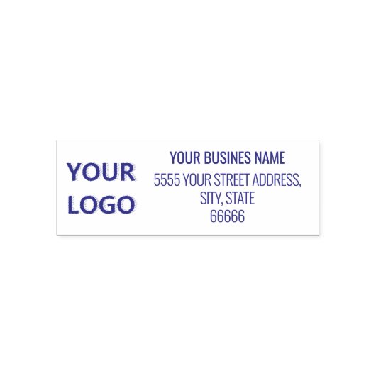 Personalisierte Firmenname Logo-Adresse Modern Permastempel (Design)