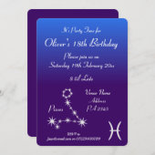 Personalisierte Fische Party Einladung (Vorne/Hinten)