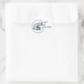 Personalisierte Fische und Haken Runder Aufkleber (Tasche)