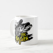 Personalisierte Fischerei "Die große Fänge" Kaffeetasse (Vorderseite Links)
