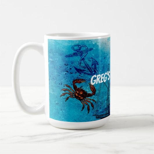Personalisierte Fischerei Kaffeetasse (Links)