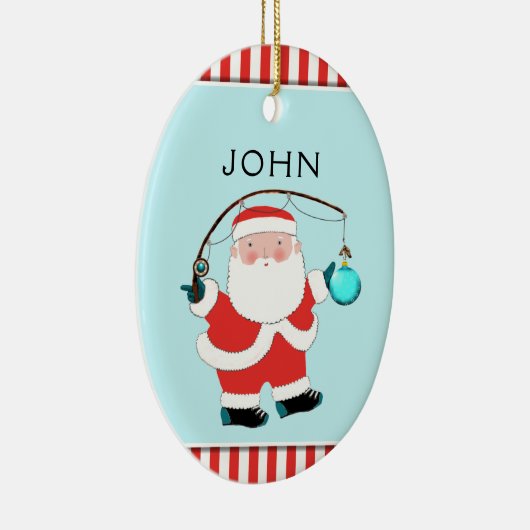 Personalisierte Fischerei Keepake Keramik Ornament (Rechts)