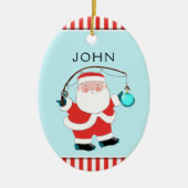 Personalisierte Fischerei Keepake Keramik Ornament (Vorne)