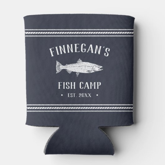 Personalisierte Fischereikabine Dosenkühler (Rückseite)