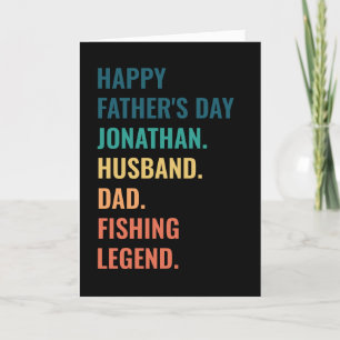 Personalisierte Fishing Legend Husband Father's Da Feiertagskarte
