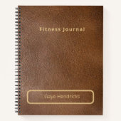 Personalisierte Fitness Journal Spiral Notebook Notizblock (Vorderseite)
