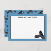 Personalisierte Flachbildschirme für Black Ballet Dankeskarte (Vorne/Hinten)