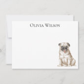 Personalisierte Flachbildschirme mit Mops Mitteilungskarte (Vorderseite)