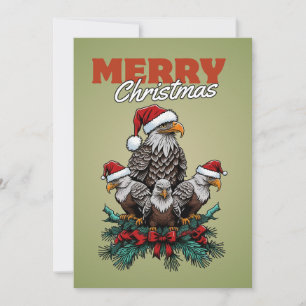 Personalisierte flache Adler-Weihnachtskarte Feiertagskarte
