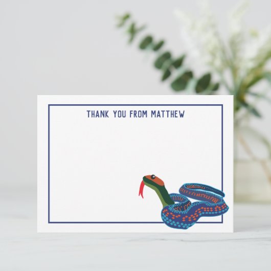 Personalisierte flache dankeskarte (Stehend Vorderseite)