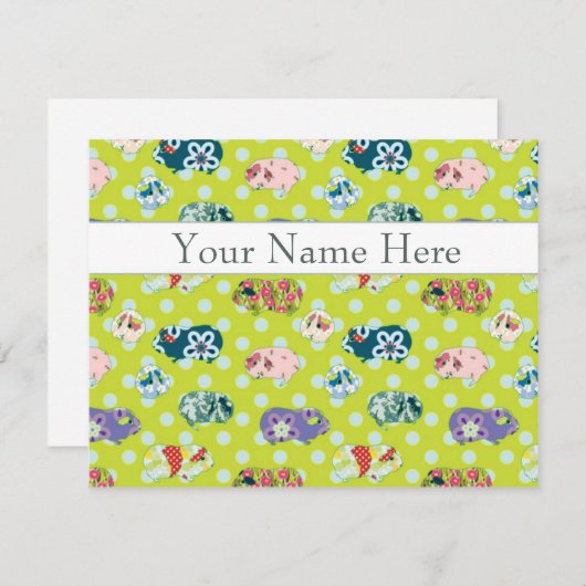 Personalisierte flache Mitteilungskarten - Guinea  (Vorne/Hinten)