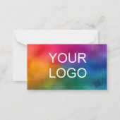 Personalisierte flache Note Card Logo hinzufügen Mitteilungskarte (Rückseite)