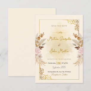 Personalisierte flache Save-The-Date-Karte Save The Date