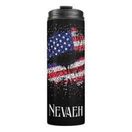 Personalisierte Flag Lippen Thermosbecher