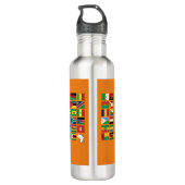 Personalisierte FLAGEN AFRIKAS Orange Edelstahlflasche (Rückseite)