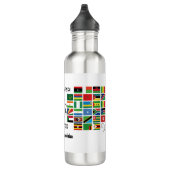 Personalisierte FLAGEN AFRIKAS White Edelstahlflasche (Rechts)