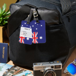 Personalisierte Flagge Australiens Gepäckmarke Gepäckanhänger